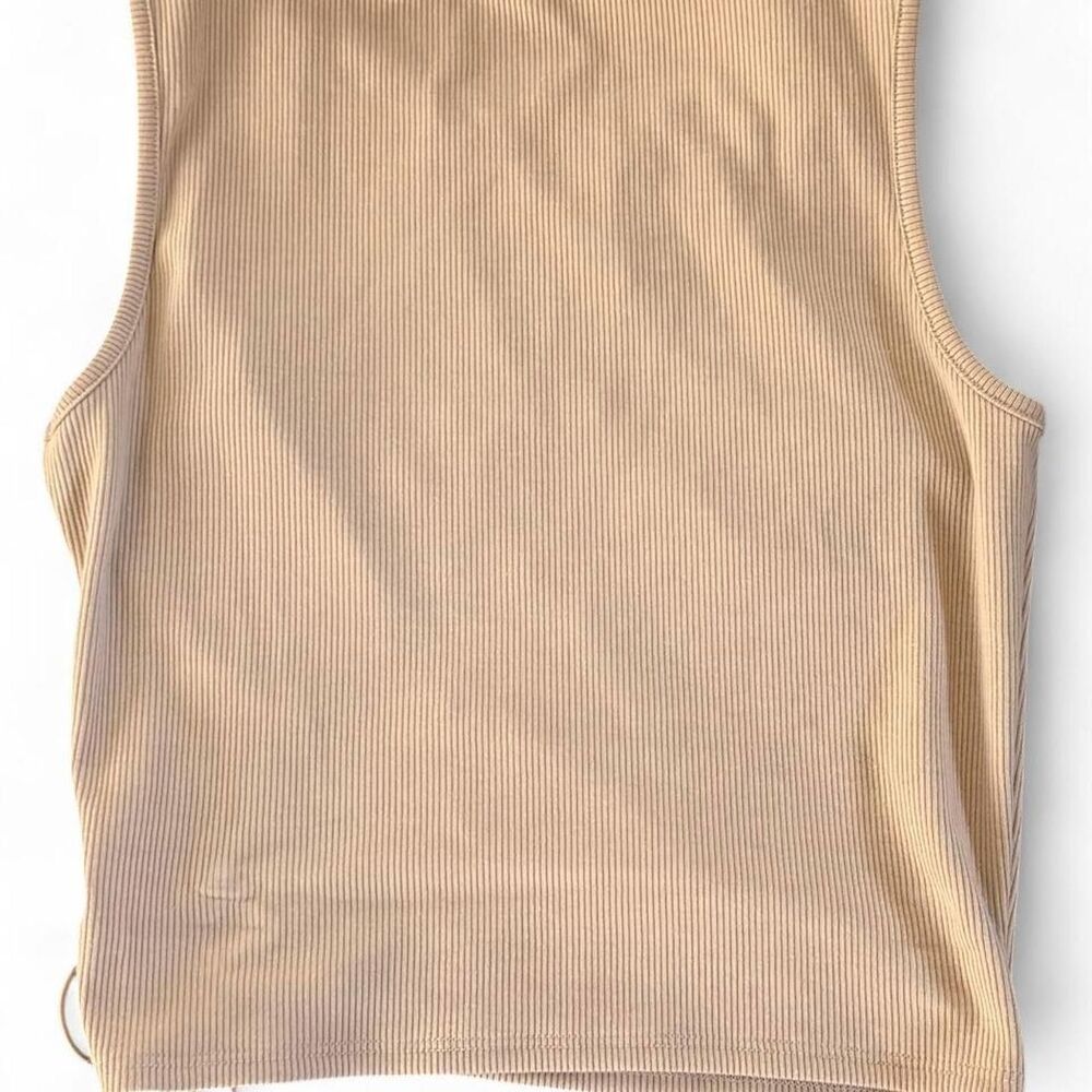 Fashion Nova Women's Motorcycle Lace Up Tank Size L - Picture 5 of 5